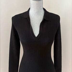 APRICOT Black Collared Dress